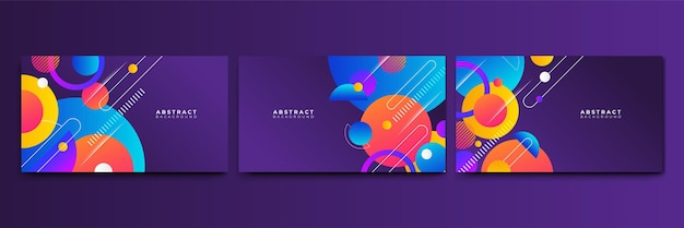 Abstract colorful blue orange purple shapes presentation background Gradient dynamic lines background Modern mosaic blue orange Colorful geometric design background