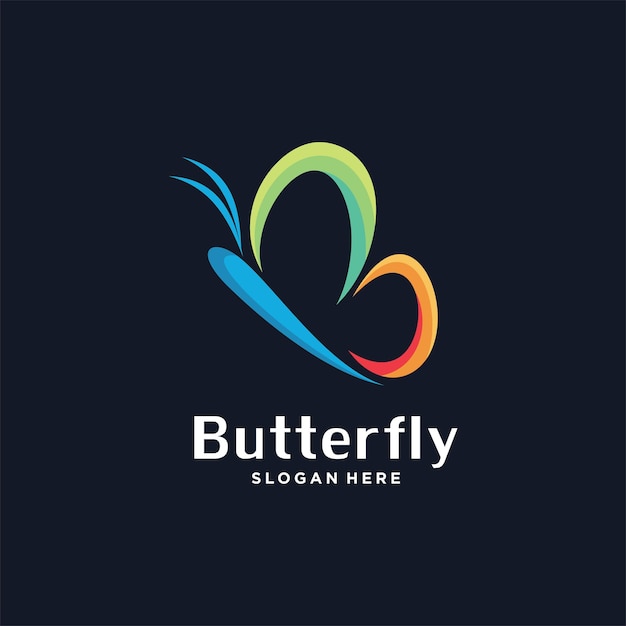 Abstract Colorful Butterfly Logo Icon Butterfly Beauty Spa Vector Logo Template