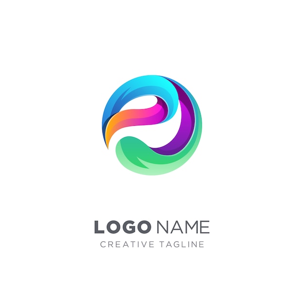 Abstract colorful circle logo