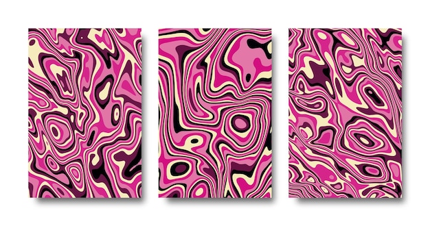 Abstract colorful cover background set