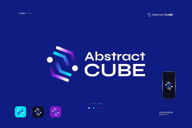 Abstract and Colorful Cube Logo Design Suitable for Technology Problem Solving and Solutions Company Logo