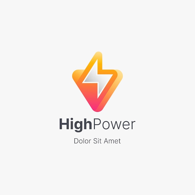 Abstract colorful flash power logo