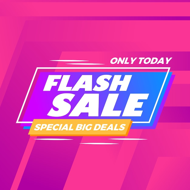 Abstract colorful flash sale modern background