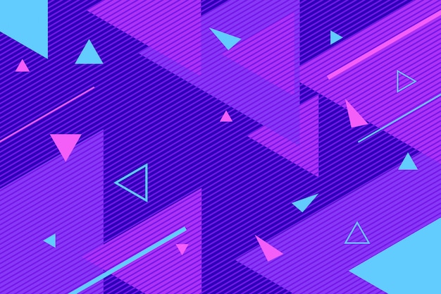 Abstract colorful flat triangles shapes background