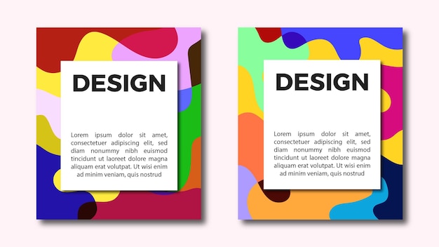 Abstract colorful flier with 2 styles