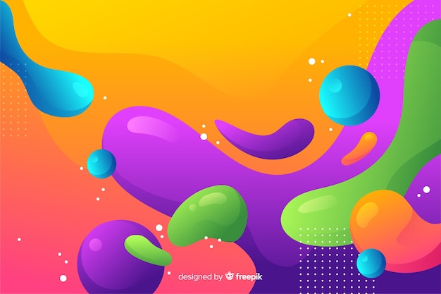 Abstract colorful flow shapes background design