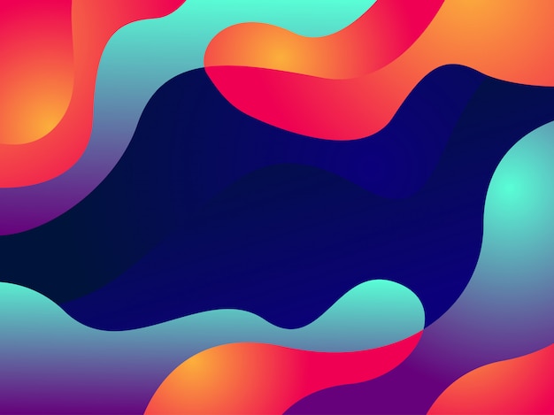 Abstract colorful flow shapes background