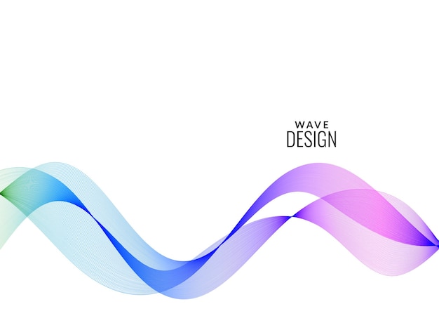 Abstract colorful flow wave design background