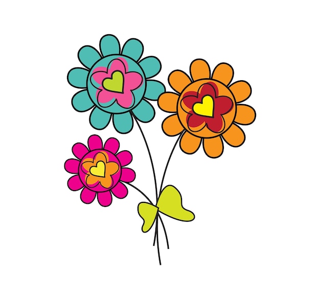 abstract colorful flower vector