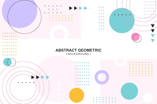 Abstract colorful geometric background in flat design