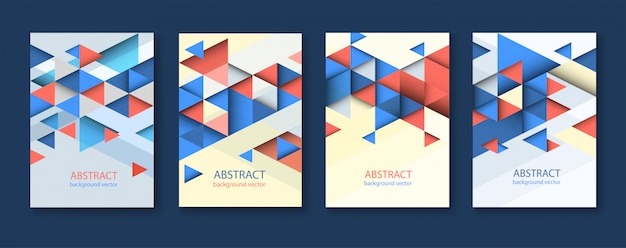 Abstract colorful geometric triangular backgrounds. modern flyer.