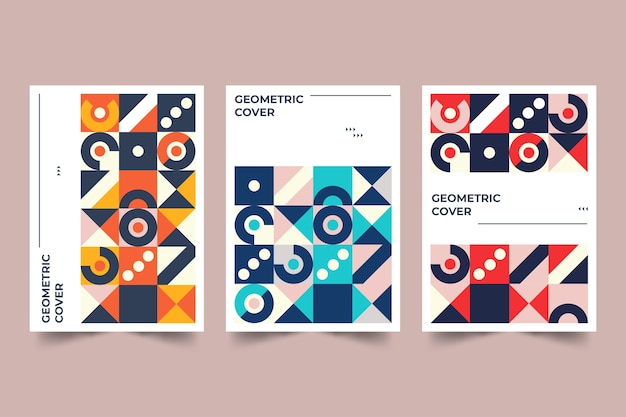 abstract colorful geometrical cover design collections