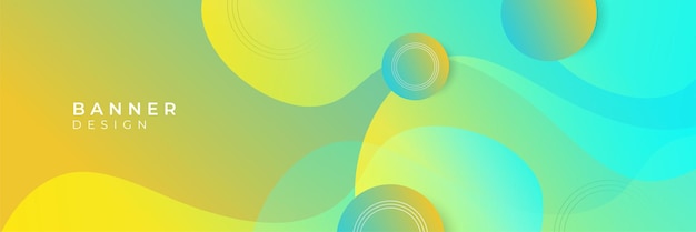 Abstract colorful green yellow gradient curve background