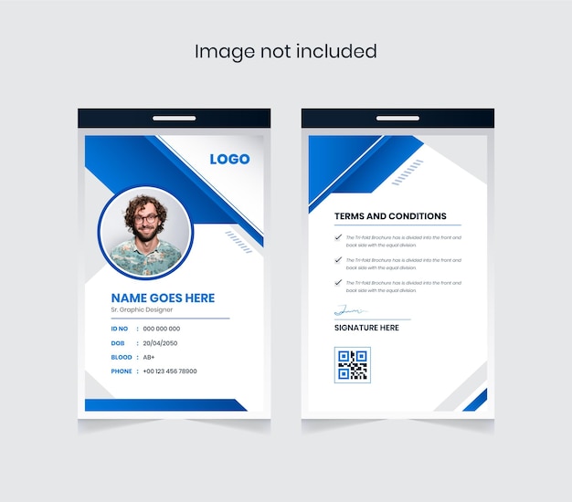 Abstract and colorful id card design template for coporate and personal use