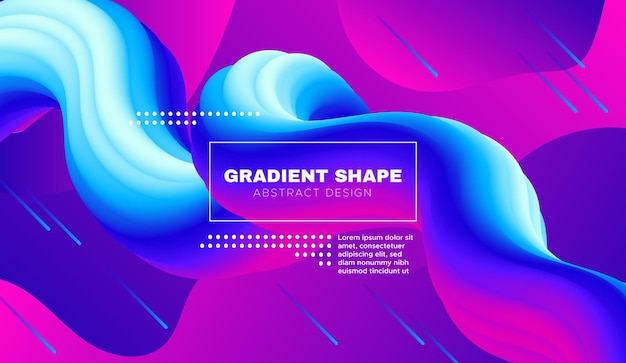 Abstract colorful liquid shape gradient background