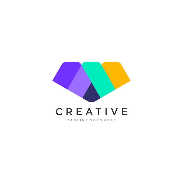 Abstract colorful logo design vector