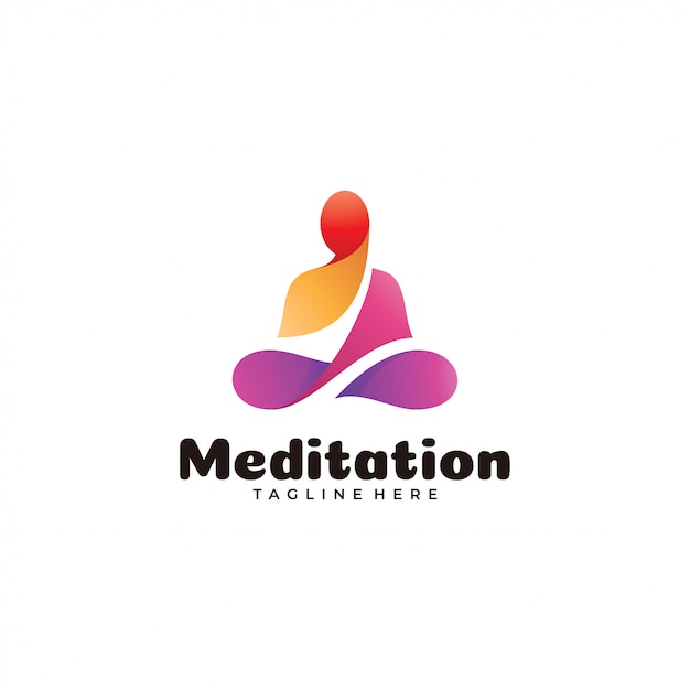 Abstract Colorful Meditation Yoga Logo