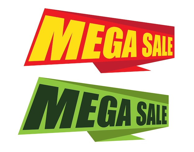 abstract colorful mega sales banner