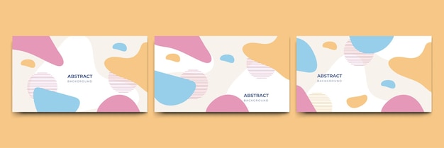 Abstract colorful Memphis flat geometric shapes background Abstract composition with lines square dot triangle circle and wavy flat style Design for poster presentation card cover banner