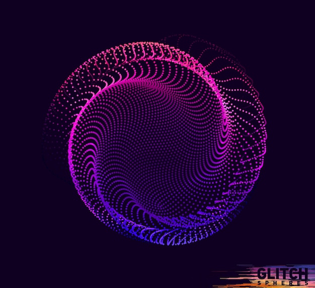 Abstract colorful mesh on dark background.