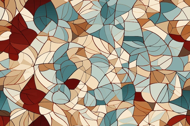 Abstract colorful mosaic pattern consisting of elements of various shapes and colors