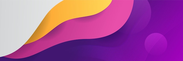 Abstract colorful polygon banner design template Colorful tech web banner with geometric shapes backdrop and gradient colors Vector graphic design banner pattern presentation background