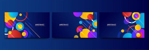 Abstract colorful shapes presentation background Gradient dynamic lines background Modern mosaic blue orange Colorful geometric design background