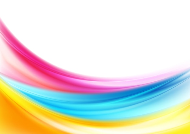 Abstract colorful shiny waves background