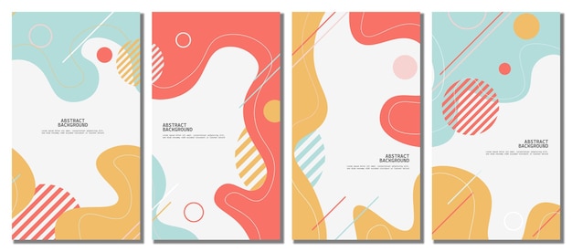 Abstract colorful template set background