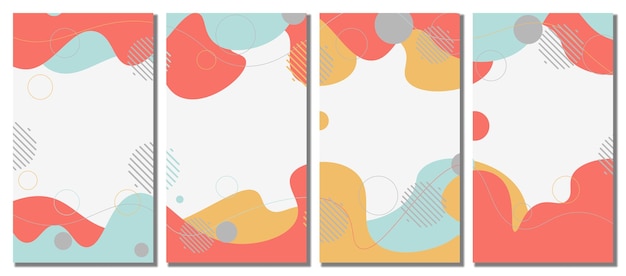 Abstract colorful template set background