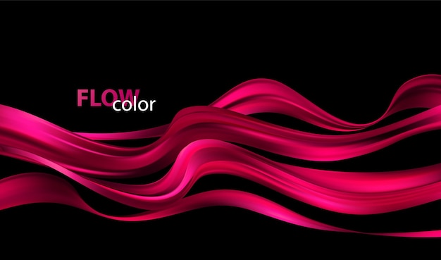 Abstract colorful vector background, color flow liquid wave