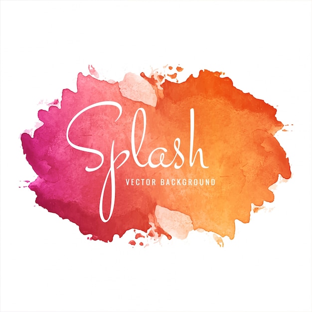 Abstract colorful watercolor splash background