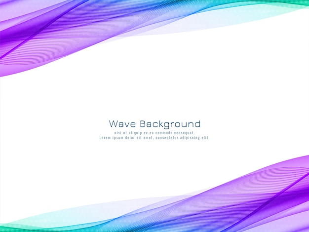 Abstract colorful wave design stylish business background