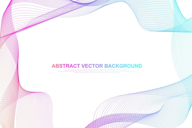 Abstract colorful wave lines background. Geometric template for your design brochure, flyer, report, website, banner. 