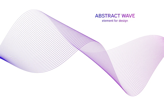 Abstract colorfull wave.Wave with lines.Curved wavy line, smooth stripe