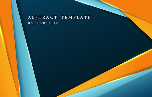 Abstract colors template design of paper cut style