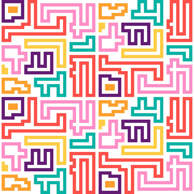 Abstract colour line shape pattern 015