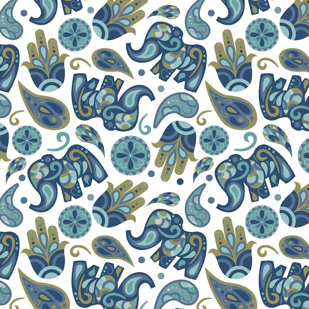 Abstract colourful paisley pattern