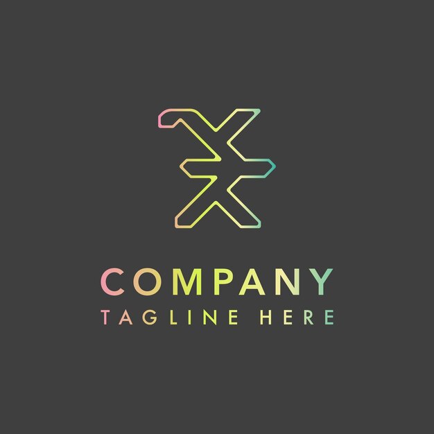 Abstract company line logo design