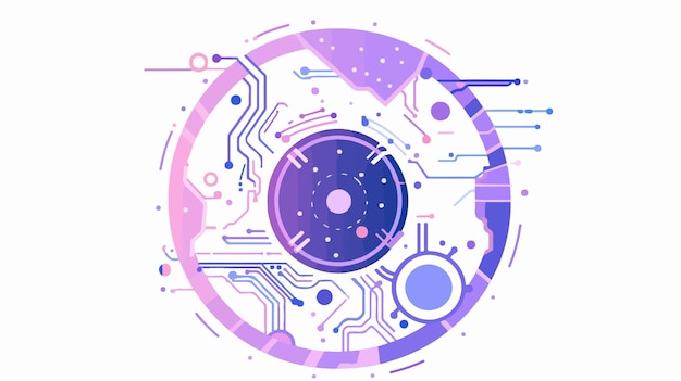 Abstract Computer Circuit Board Illustration