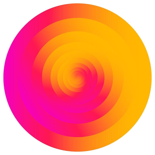 Abstract concentric circle. Spiral, swirl, twirl element. Circular and radial lines volute