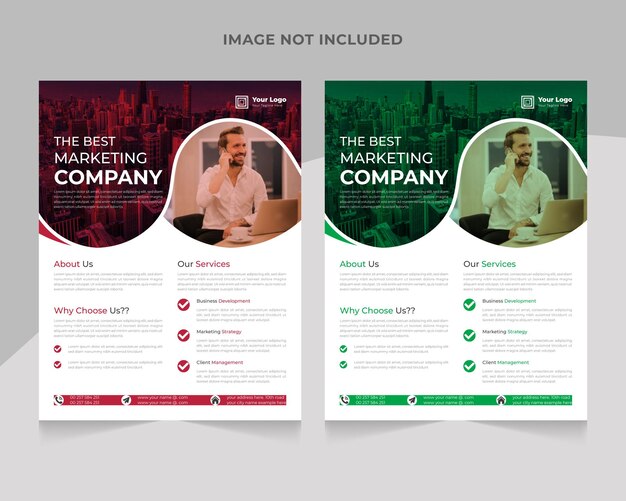 Abstract corporate best marketing company flyer template