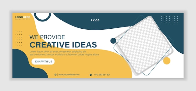 Abstract corporate business digital agency for social media facebook cover banner template