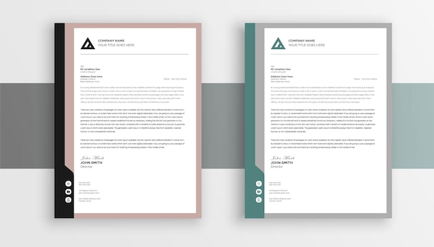 Abstract Corporate Business Style Letterhead Design