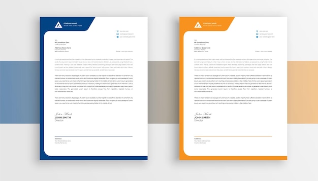 Abstract Corporate Business Style Letterhead Design