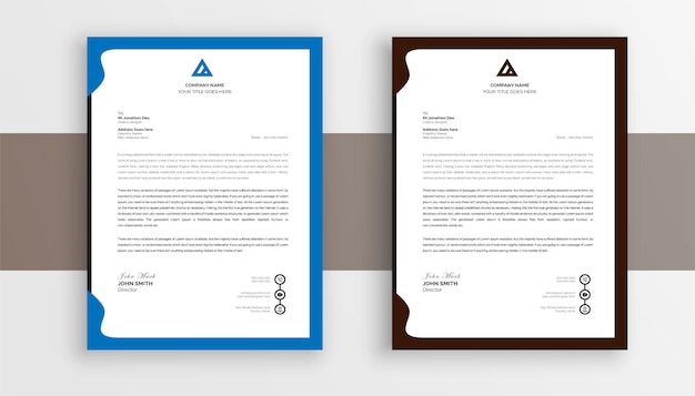 Abstract Corporate Business Style Letterhead Design