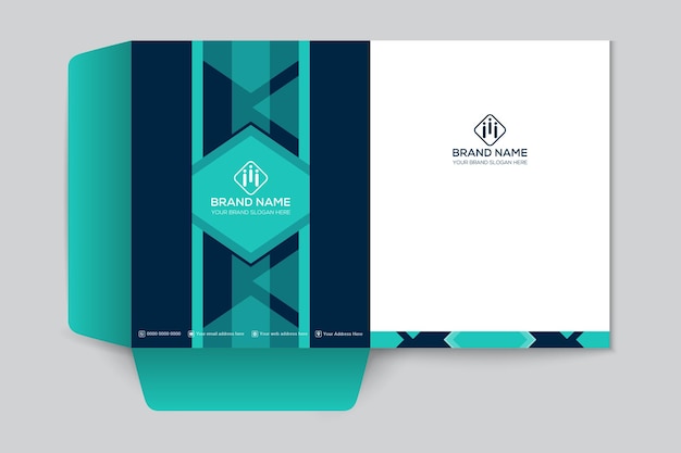 Abstract corporate business style presentation folder design