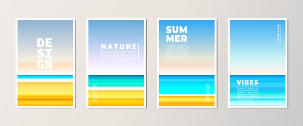 Vector abstract cover with elegant gradient color summer season theme design