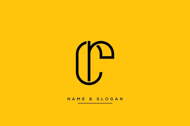 Abstract CR RC C R Letters Logo Monogram icon