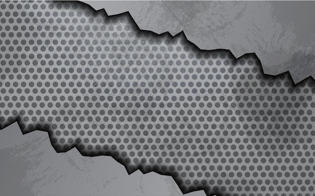 Abstract crack metal grunge with carbon background silver color